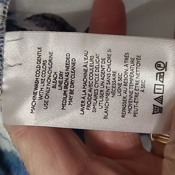 Anthropologie White and Blue Floral Mini Dress - Picture 6 of 10